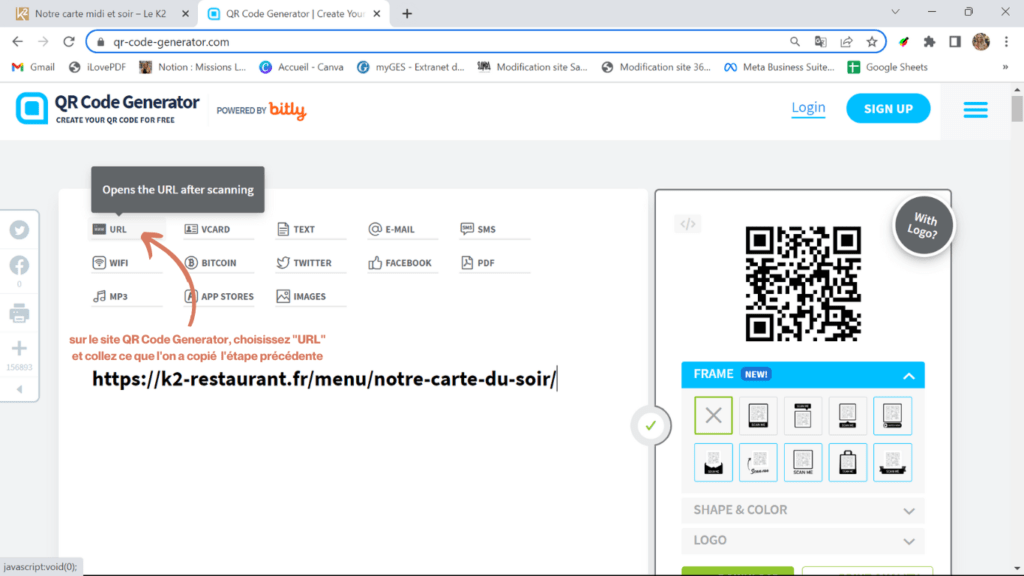 comment créer un QR code pour son restaurant