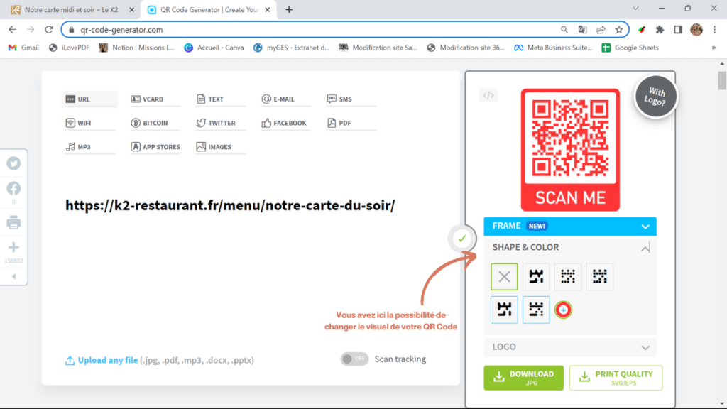 comment créer un QR code pour son restaurant
